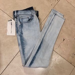 Rag & Bone High Rise Skinny Acid Was Jeans New 26